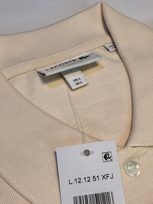 Lacoste Men's Slim Fit L.12.12 Piqué Polo Beige