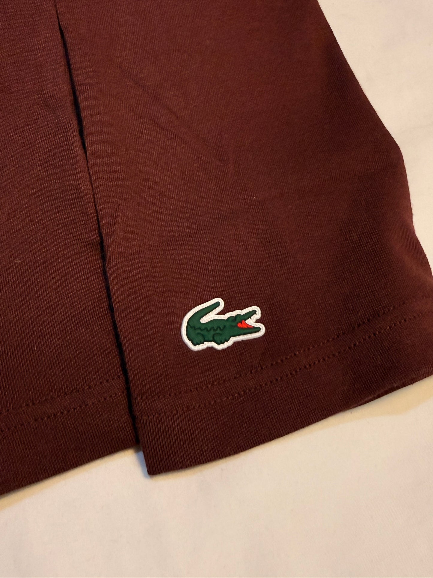 Lacoste Sport Ultra-Dry Croc Print T-Shirt Bordeaux
