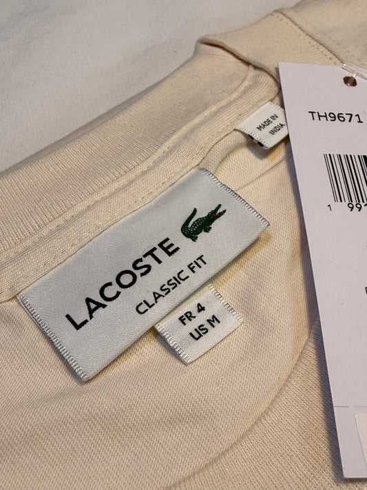 Lacoste Men's Printed Cotton T-Shirt Beige