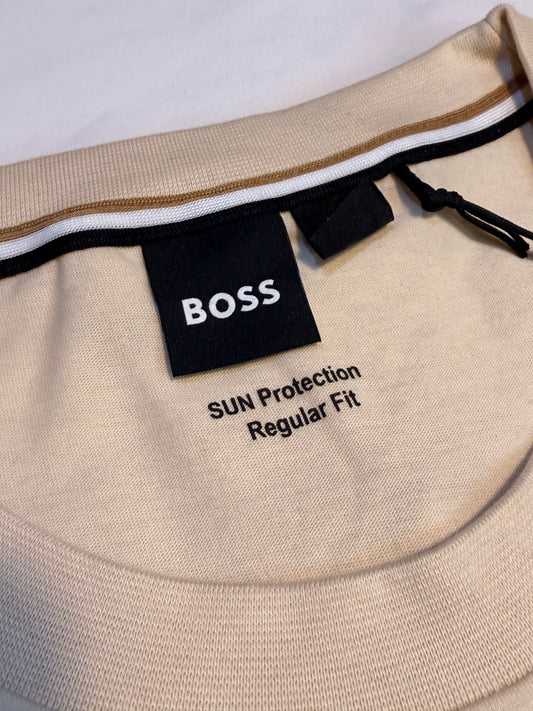 Hugo Boss Men's Logo Print Shirt Beige