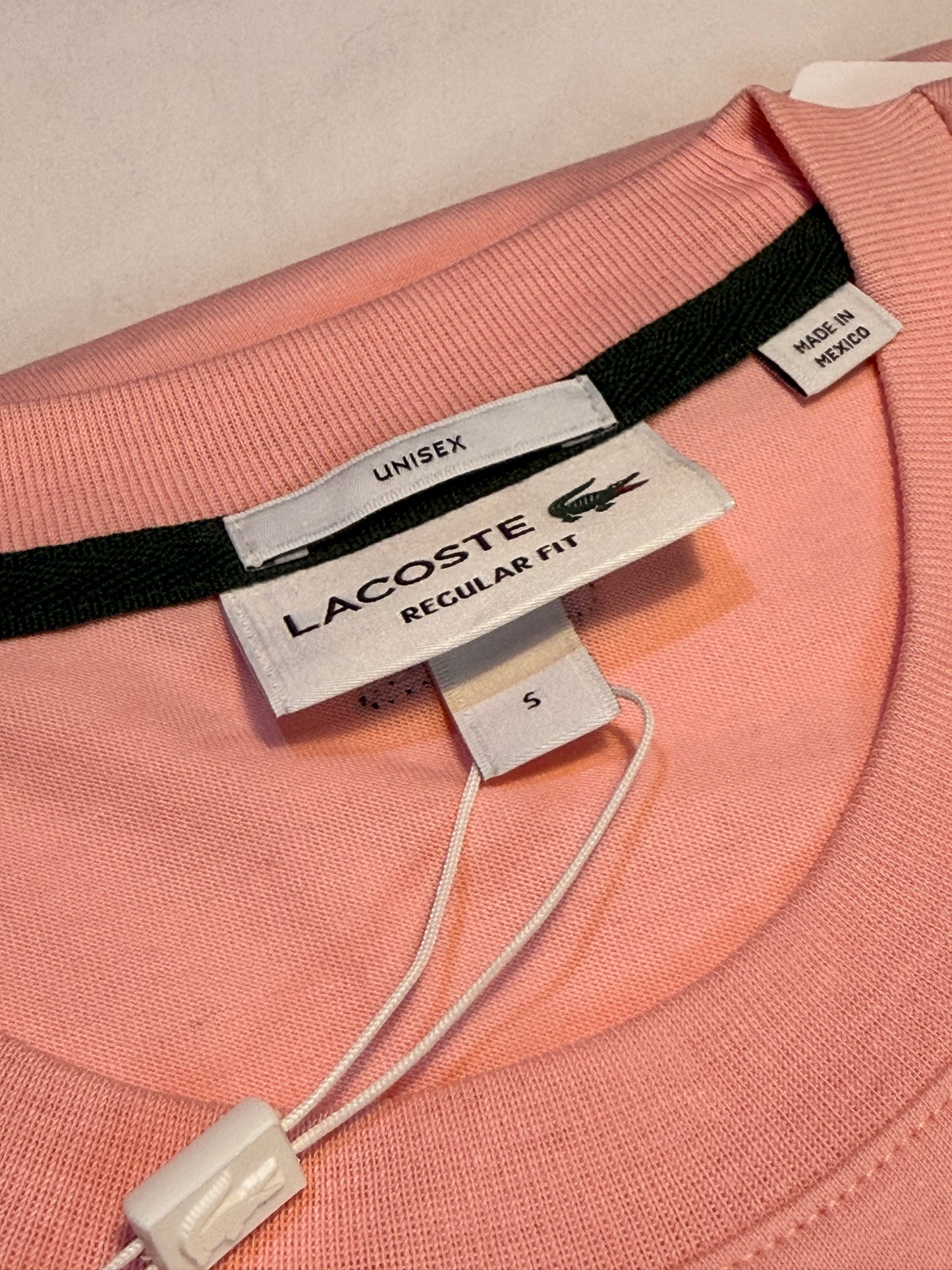 Lacoste Print Cotton Jersey T-Shirt Pink