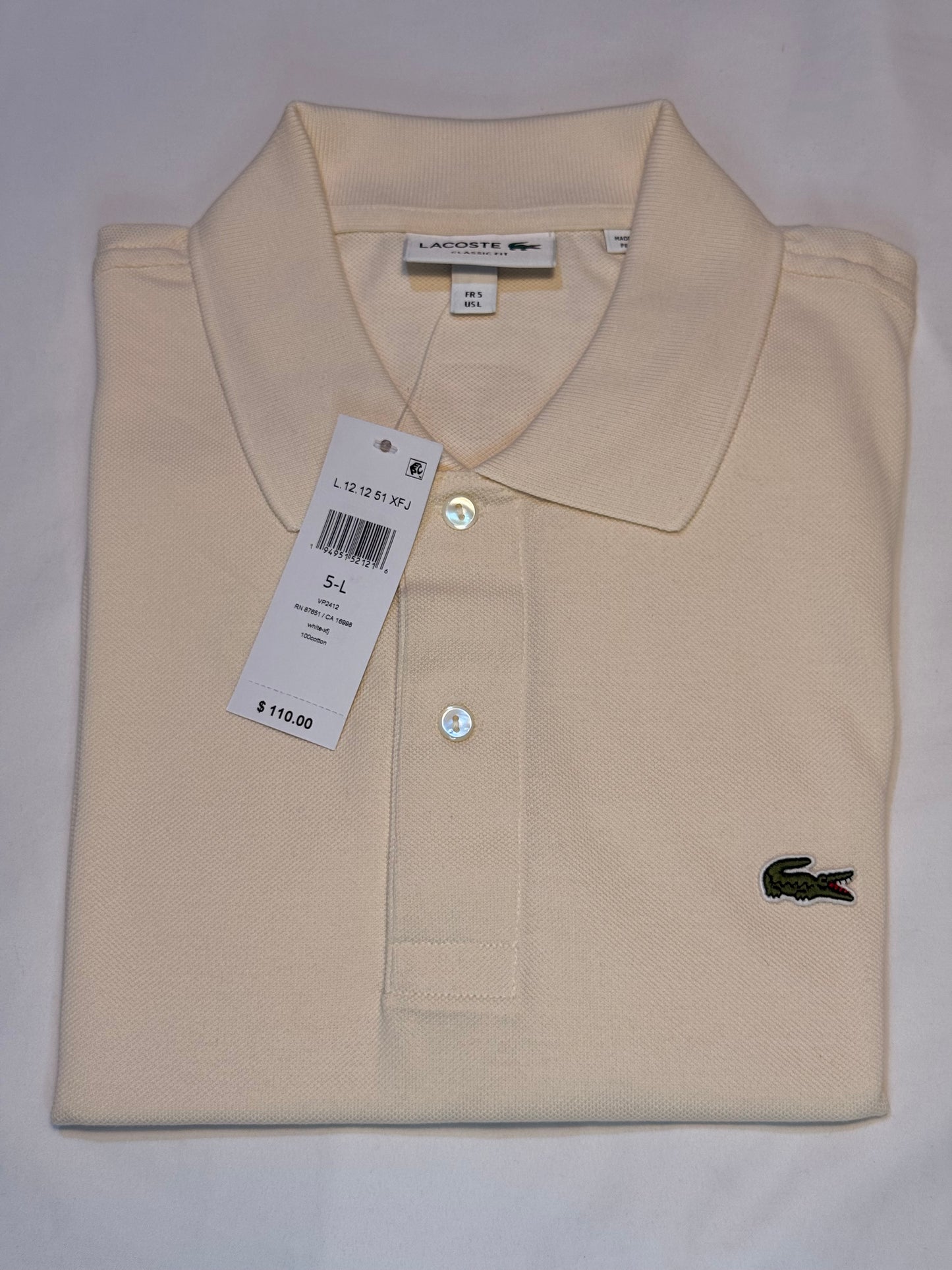 Lacoste Men's Slim Fit L.12.12 Piqué Polo Beige