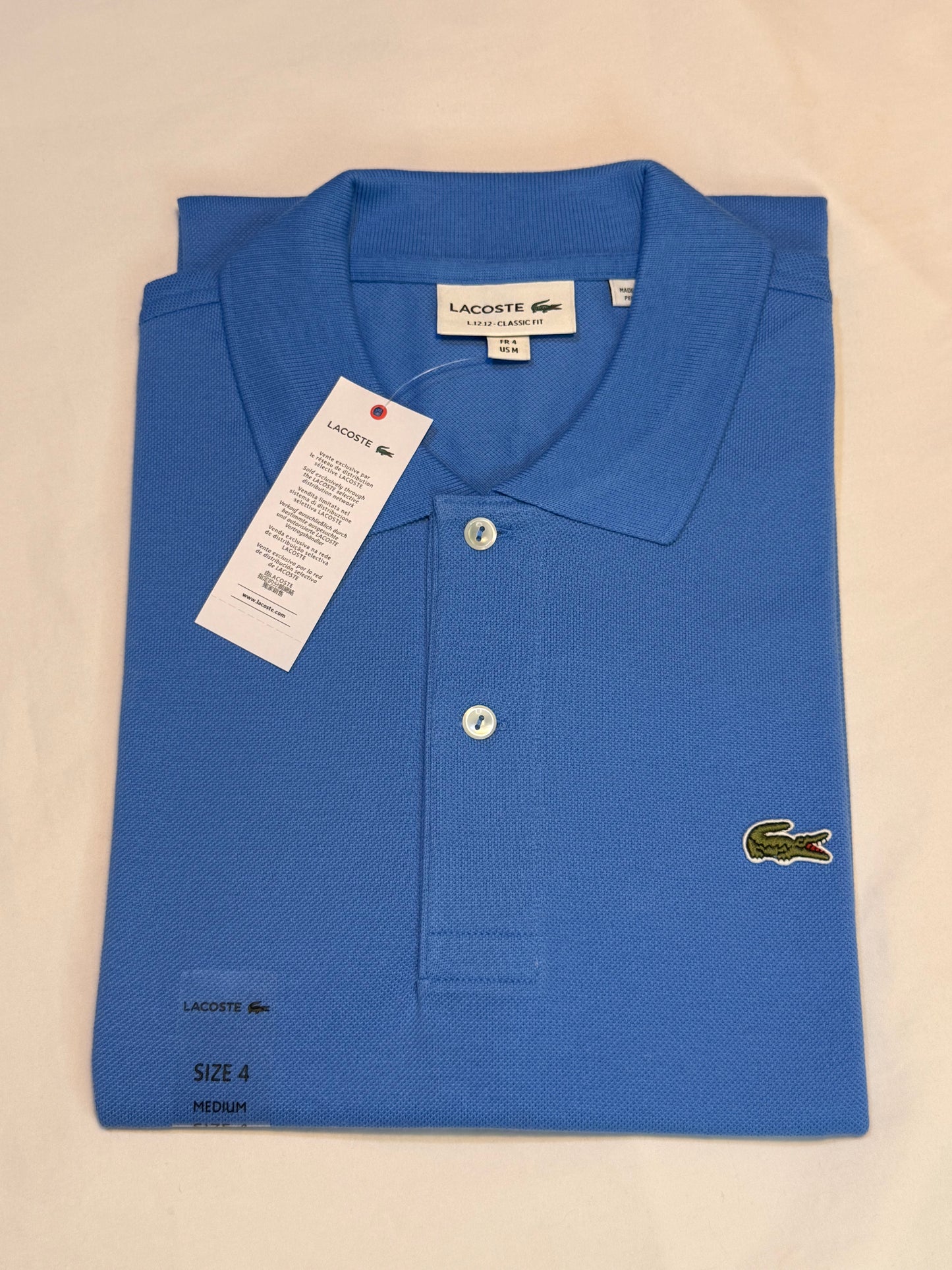 Lacoste Men's Slim Fit L.12.12 Piqué Polo Blue