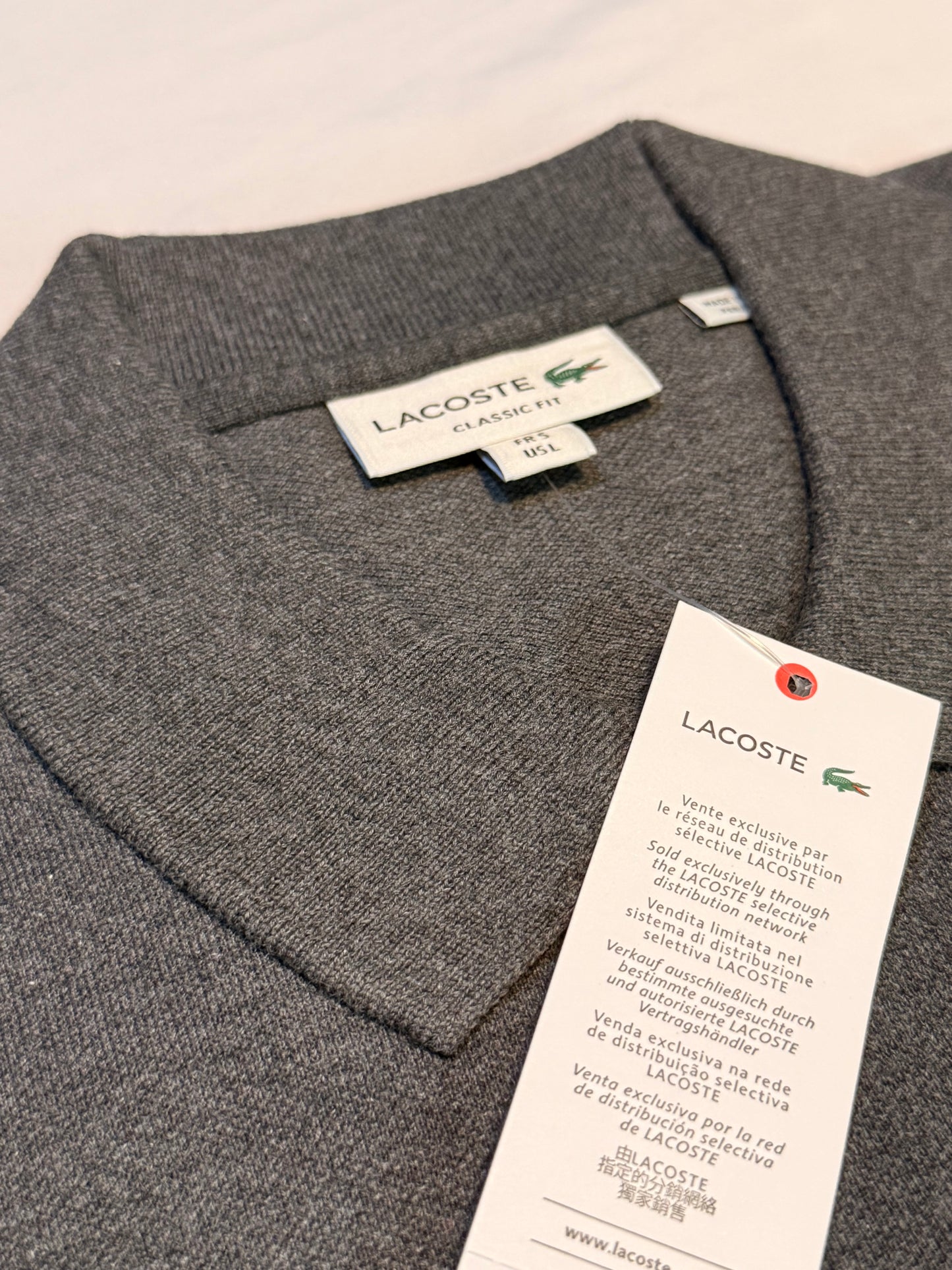 Lacoste Men's Slim Fit L.12.12 Piqué Polo Gray