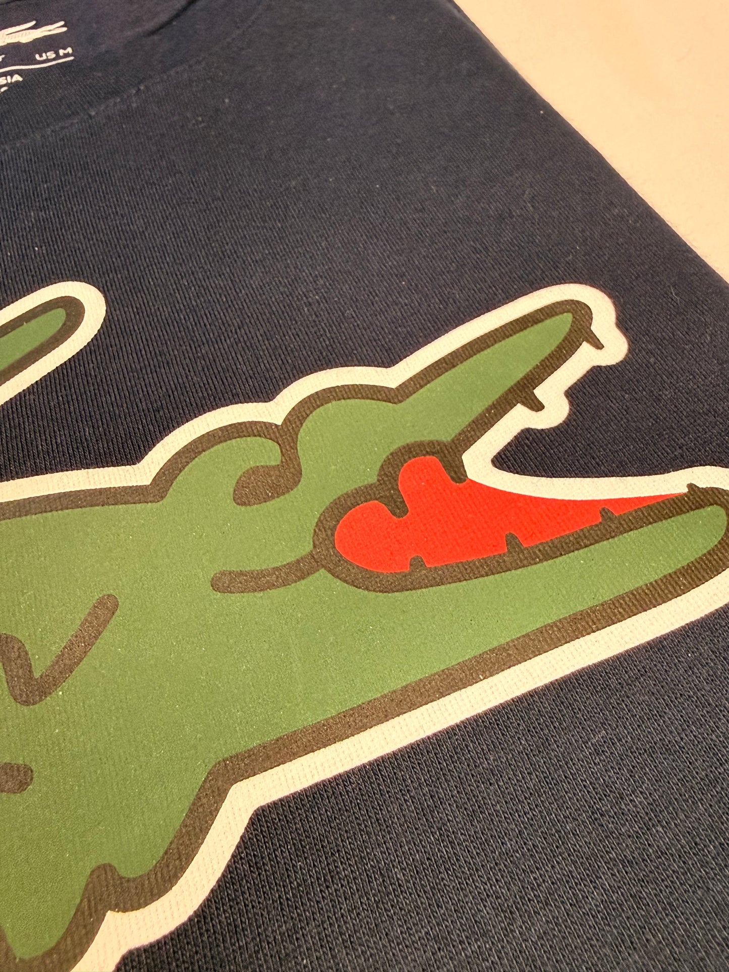 Lacoste Sport Ultra-Dry Croc Print T-Shirt Blue