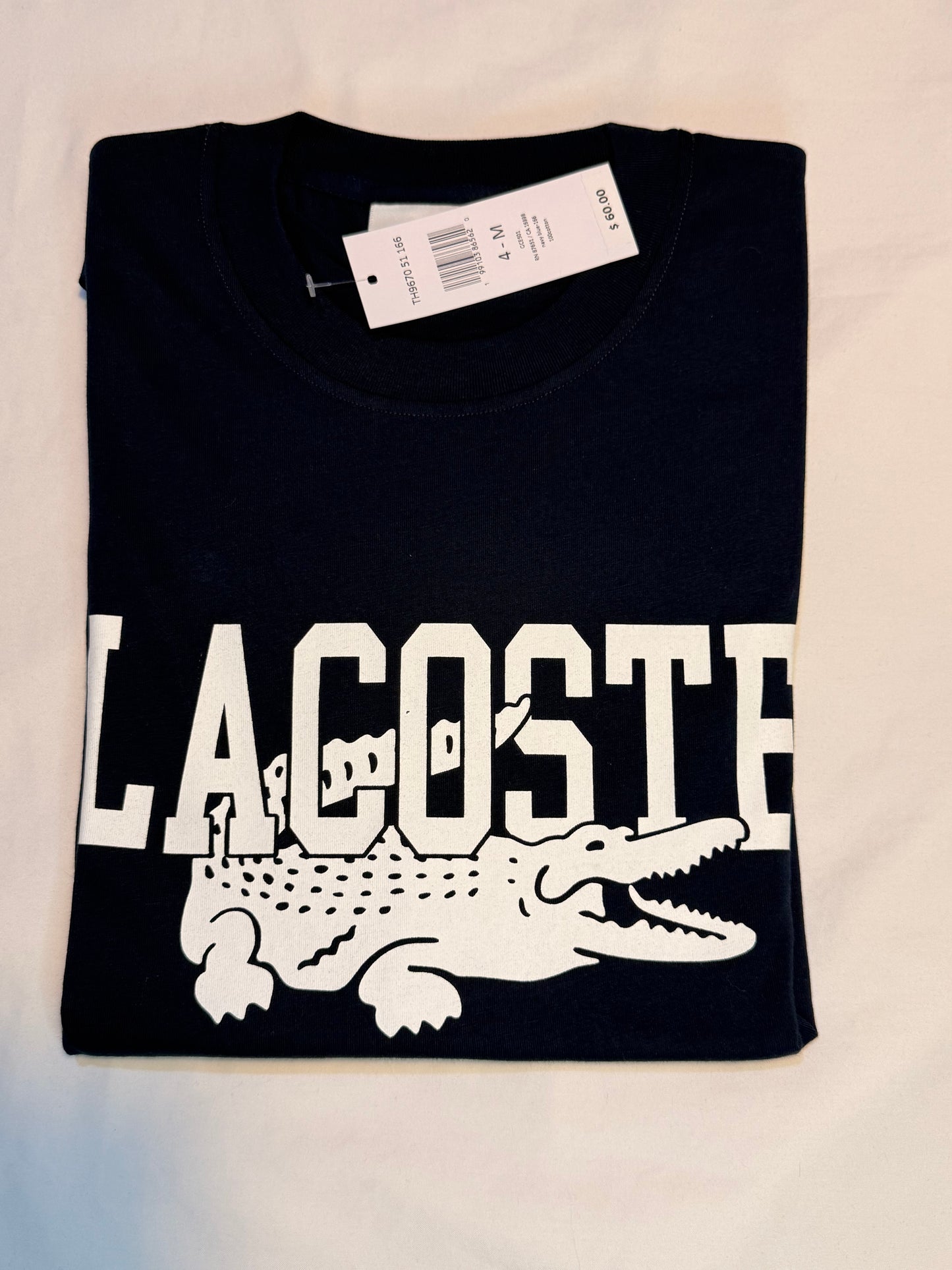 Lacoste Men's Croc Logo T-Shirt Navy Blue