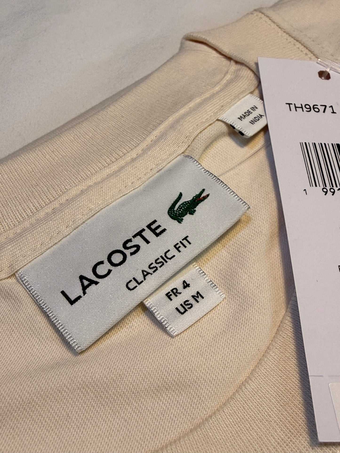 Lacoste Men's Printed Cotton T-Shirt Beige