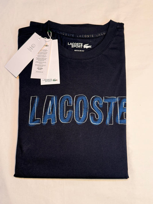 Lacoste Ultra Dry Printed Sport T-Shirt Blue