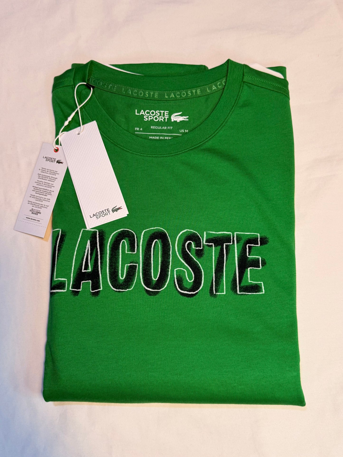Lacoste Ultra Dry Printed Sport T-Shirt Green