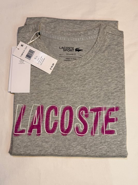 Lacoste Ultra Dry Printed Sport T-Shirt Gray
