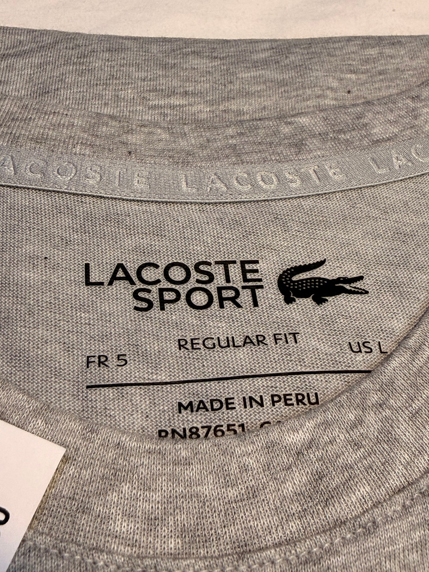 Lacoste Ultra Dry Printed Sport T-Shirt Gray