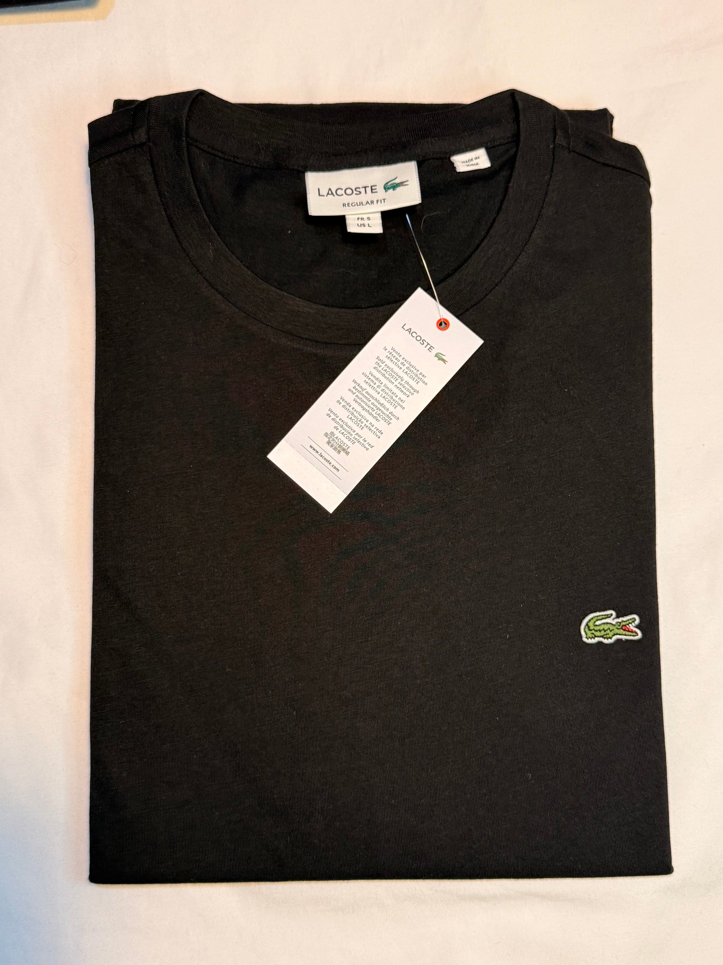 Lacoste Cotton Pima T-Shirt Black