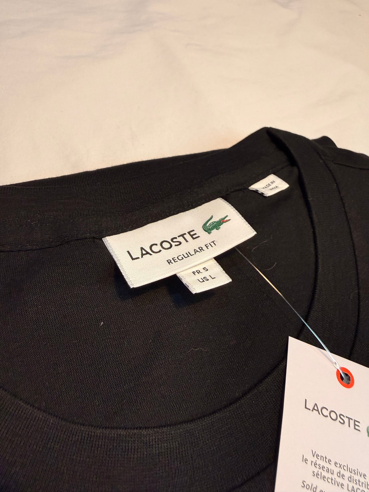 Lacoste Cotton Pima T-Shirt Black
