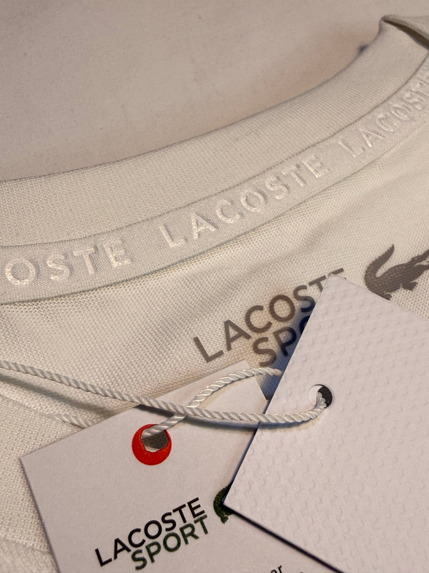 Lacoste Ultra Dry Printed Sport T-Shirt White