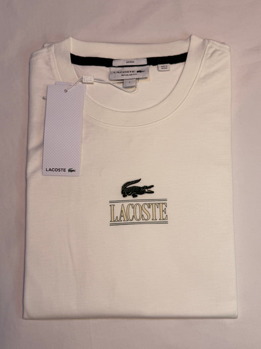 Lacoste Print Cotton Jersey T-Shirt White