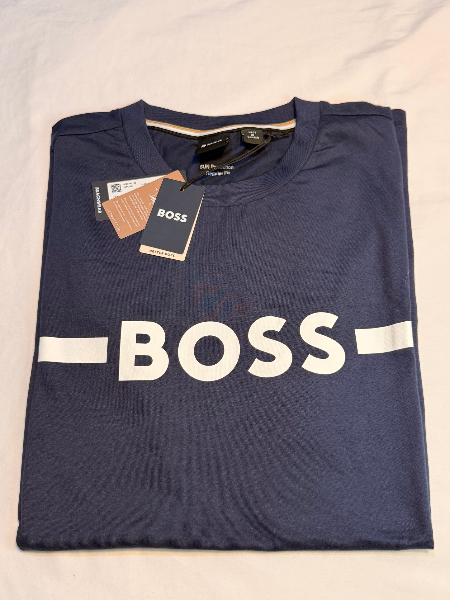 Hugo Boss Men's Logo Print Shirt Blue