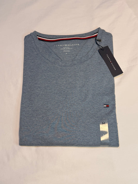 Tommy Hilfiger Solid Regular-Fit Cotton T-Shirt Blue