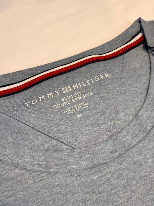 Tommy Hilfiger Solid Regular-Fit Cotton T-Shirt Blue