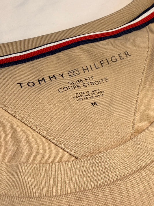 Tommy Hilfiger Solid Regular-Fit Cotton T-Shirt Brown