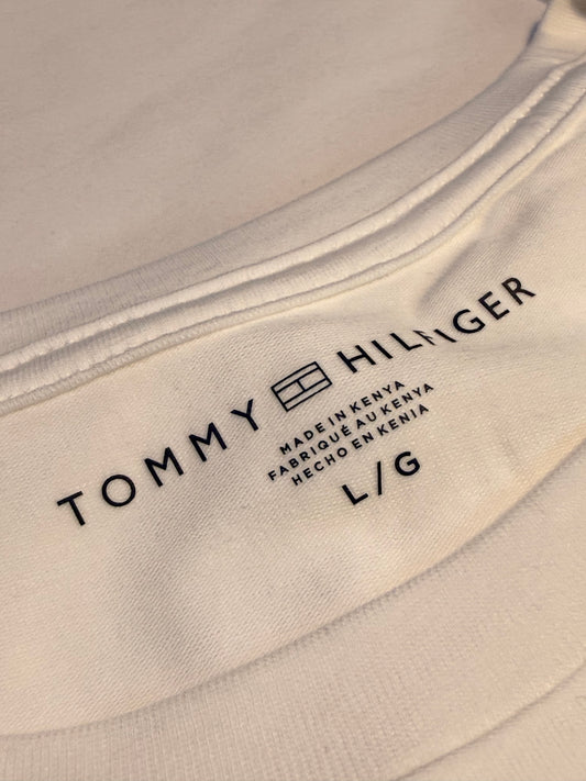 Tommy Hilfiger Solid Regular-Fit Cotton T-Shirt White