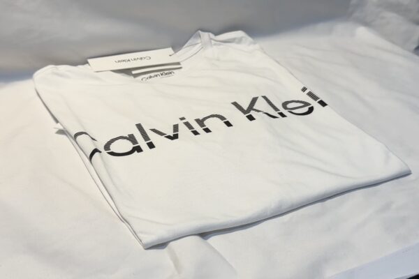 Calvin Klein Shirt White Center Logo US Medium